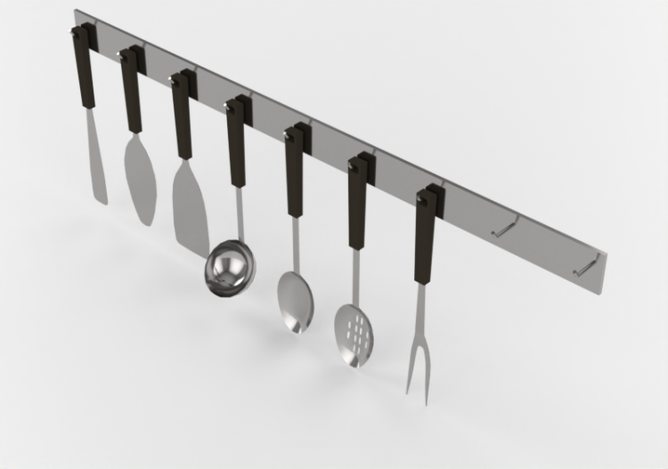 Accessoires 3D - Barre pour cuillers et ustensiles - ACCA...