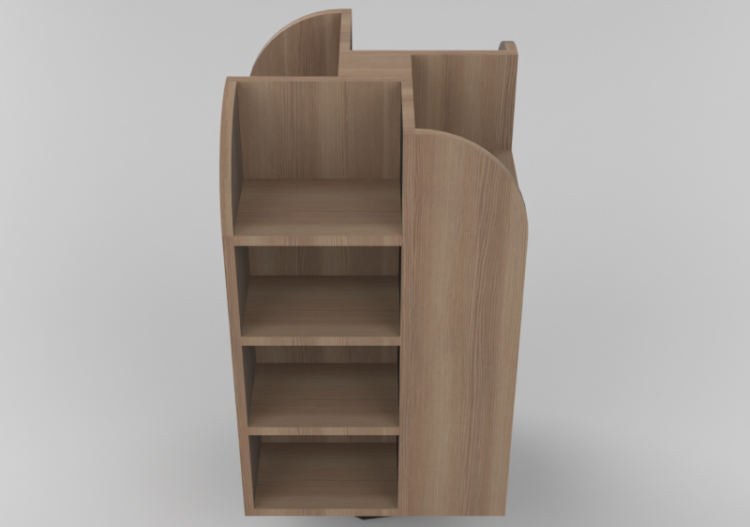 Vitrine exposition 3D - Porte-magazines en bois - ACCA...