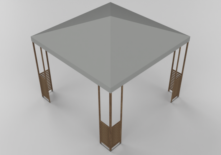 Guarda-sóis 3D - Gazebo - ACCA software