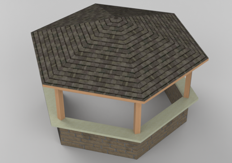 Umbrellas and Curtains 3D - Gazebo - ACCA software