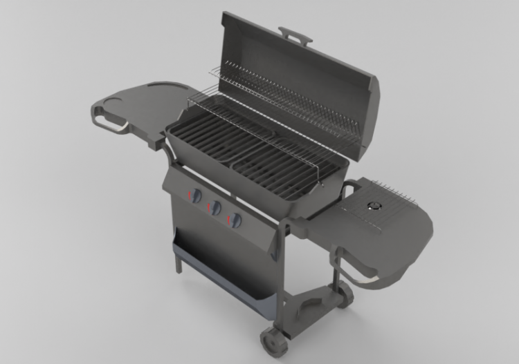 Accessoires 3D - Barbecue en acier - ACCA software