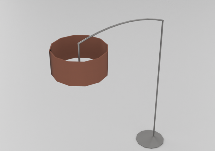 3D Floor lamp - Steel Floor lamp - ACCA software