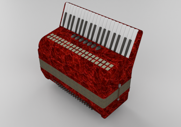 3D Musikinstrumente - Akkordeon - ACCA software