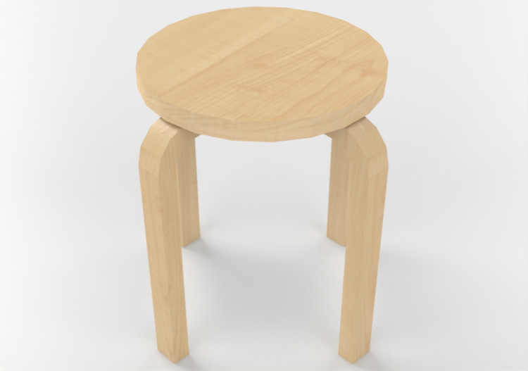 3D Stühle - Holzhocker - ACCA software