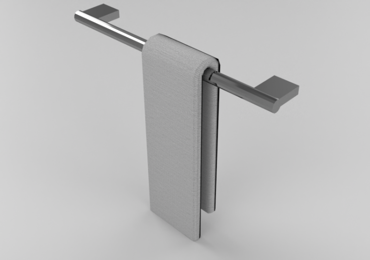 3D Accessories - Wall mounted Towel rack - ACCA software