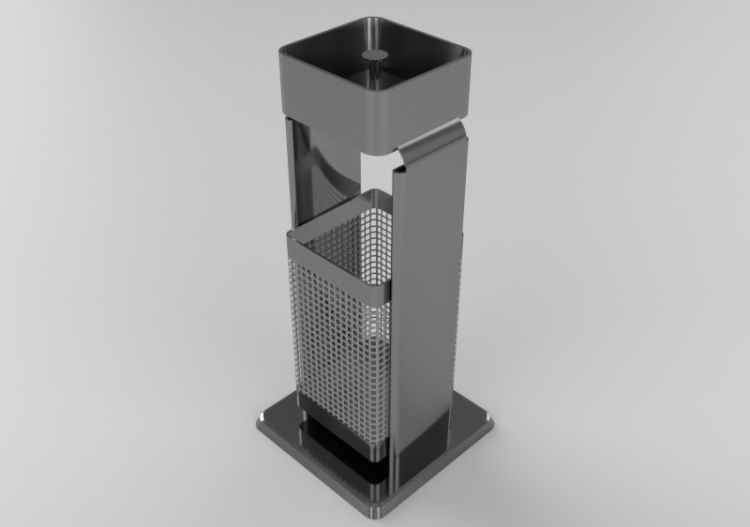Acessórios 3D - Cesto de lixo com cinzeiro - Hobbyka -...