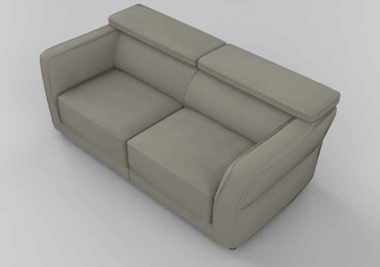 Sofás 3D - Sofá dois lugares - Natuzzi - Notturno - 2784 -...