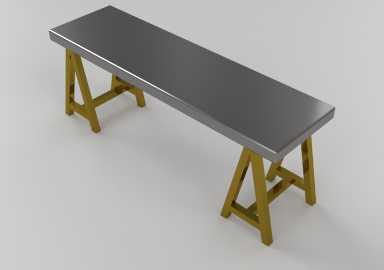 3D Tisch - Tisch rechteckig - Sierra - Brasilidades -...