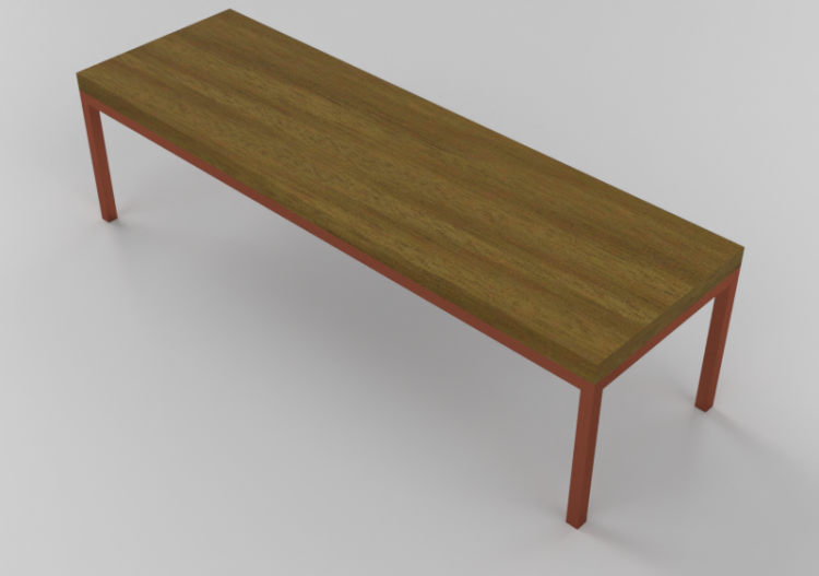 3D Tisch - Tisch rechteckig - Sierra - Brasilidades -...