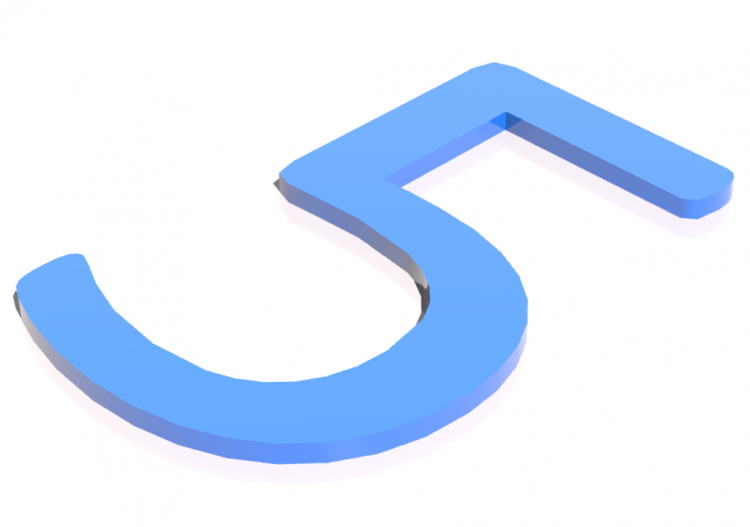 Impressions 3D - CINQUE - Numeri 3D - MCDesign - ACCA...