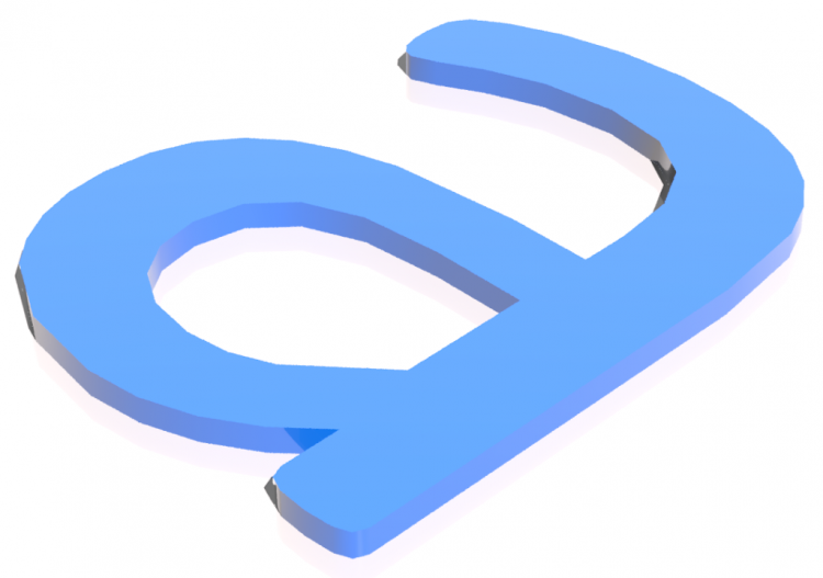 3D Prints - a - Minuscolo - Lettere 3D - MCDesign - ACCA...