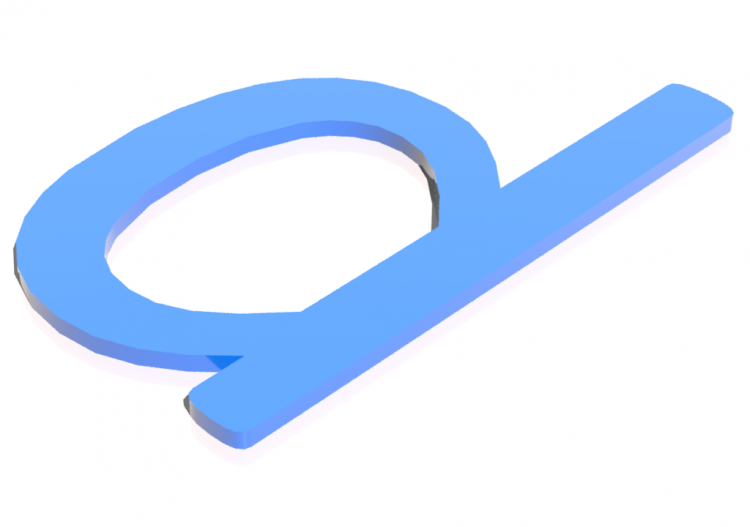 Impressões 3D - d - Minuscolo - Lettere 3D - MCDesign -...