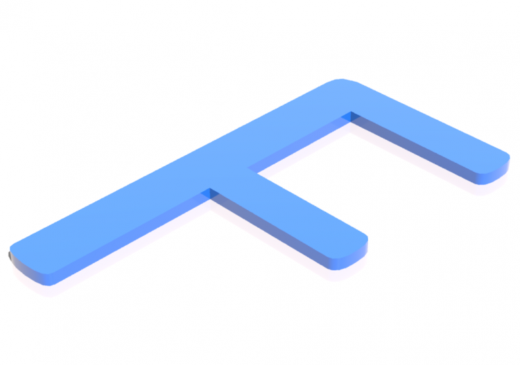 3D Prints - F - Maiuscolo - Lettere 3D - MCDesign - ACCA...