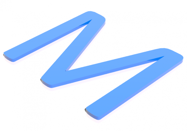 3D Poster - M - Maiuscolo - Lettere 3D - MCDesign - ACCA...