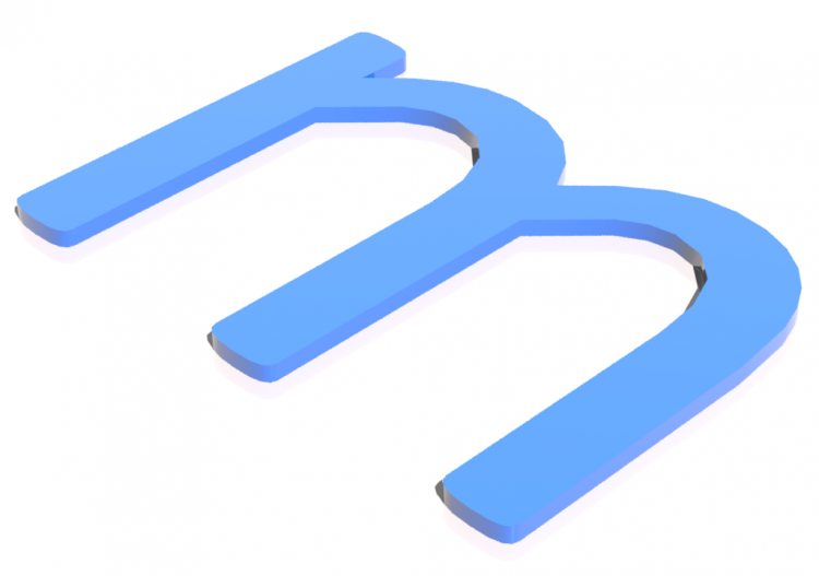 3D Poster - m - Minuscolo - Lettere 3D - MCDesign - ACCA...
