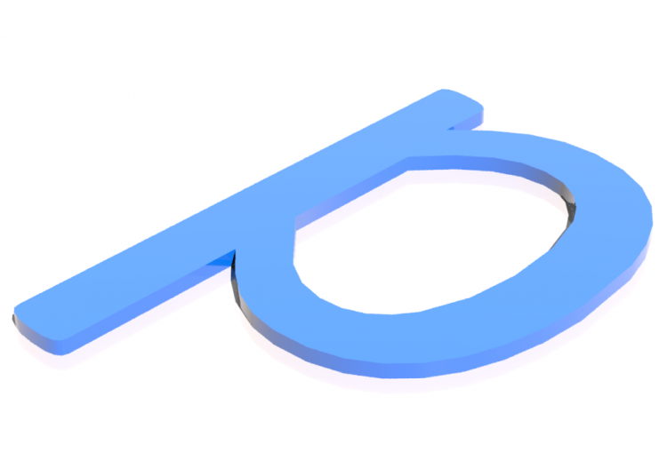 Impressões 3D - p - Minuscolo - Lettere 3D - MCDesign -...
