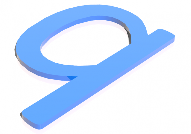 Vinilos 3D - q - Minuscolo - Lettere 3D - MCDesign - ACCA...