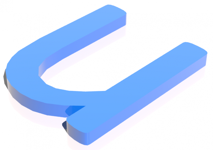Vinilos 3D - u - Minuscolo - Lettere 3D - MCDesign - ACCA...