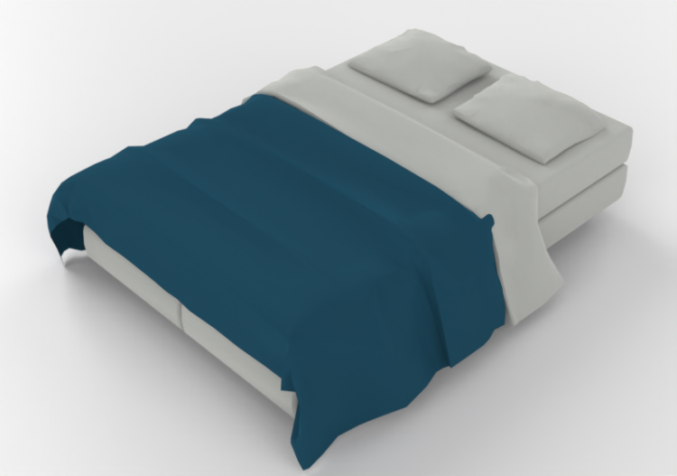 3D Betten und Nachttische - Doppelbett - ACCA software