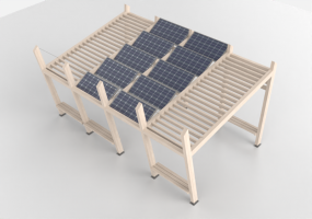 3D-Photovoltaik - Holzhaus