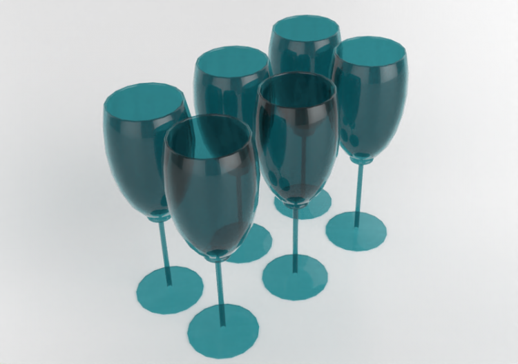 Vajillas y cubiertos 3D - Juego de Vasos - ACCA software
