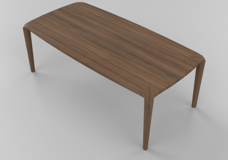 3D Tables - Wooden table - Sierra - 1614 - ACCA software