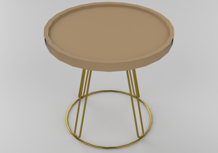 Mesas 3D - Mesa con superficie circular - Sierra - 1560_G -...