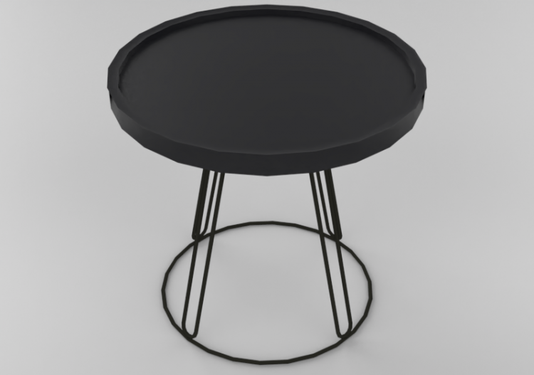 Tavoli 3D - Tavolo con piano circolare - Sierra - 1560_O -...