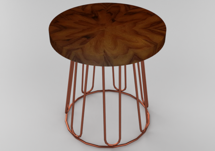Tavoli 3D - Tavolo con piano circolare - Sierra - 1560_CB -...