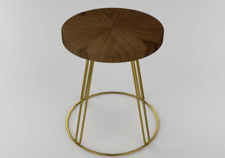 Mesas 3D - Mesa con superficie circular - Sierra - 1568_G -...