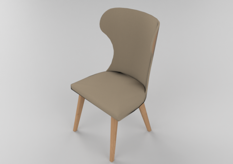 Sedie 3D - Sedia in legno rivestita in tessuto - Sierra -...