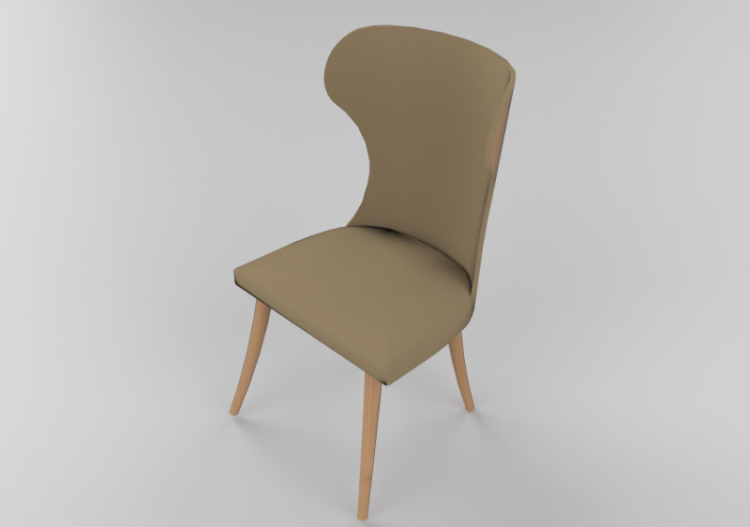 3D Chairs - Wooden chair with fabric lining - Sierra - 1611...