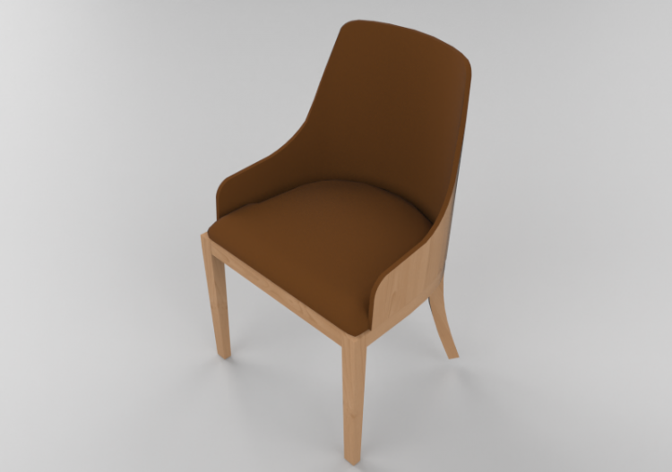 3D Stühle - Holzstuhl mit Stoffverkleidung - Sierra - 1613...