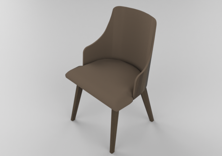 3D Chairs - Wooden chair with fabric lining - Sierra - 1623...