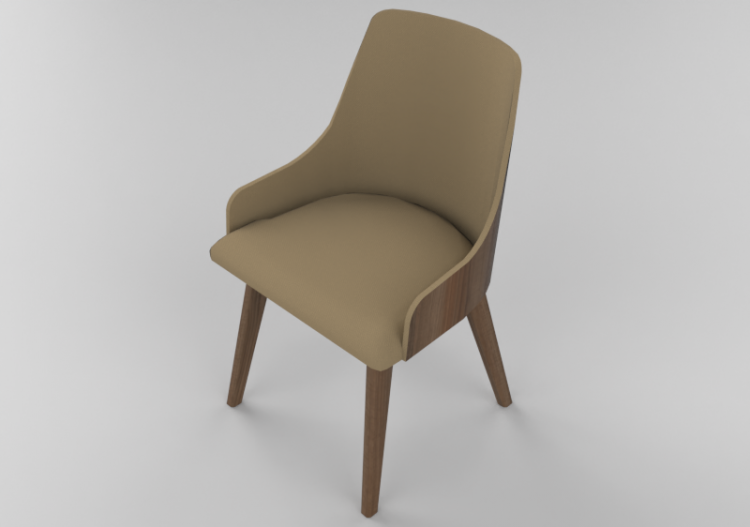 3D Chairs - Wooden chair with fabric lining - Sierra - 1624...