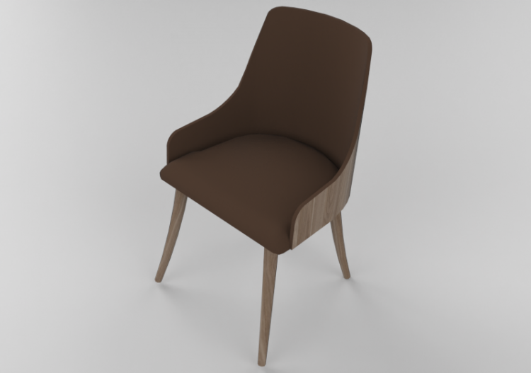 Chaises 3D - Chaise en bois recouverte de tissu - Sierra -...