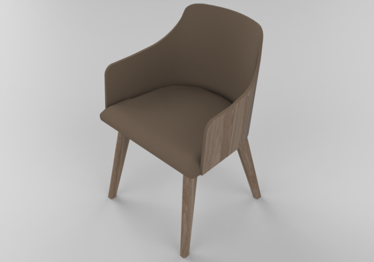 Sillas 3D - Silla de madera forrada de tela - Sierra - 1628...