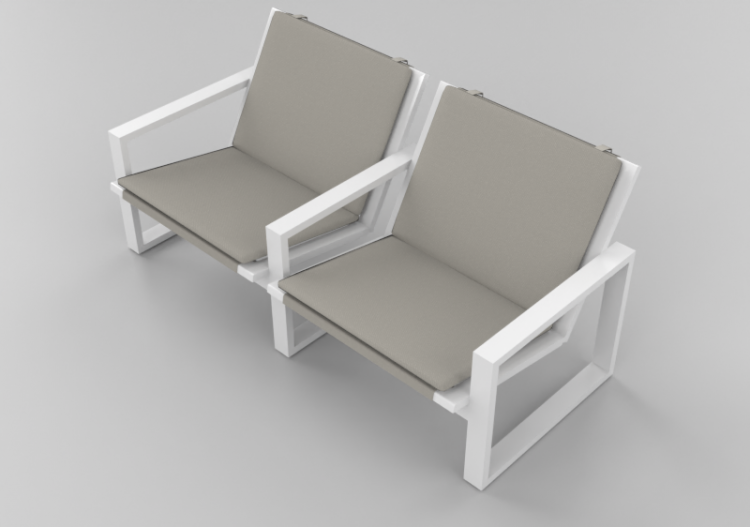 3D Sessel und Sofas - Sofa zwei-Sitzer - Sierra - 22802A -...