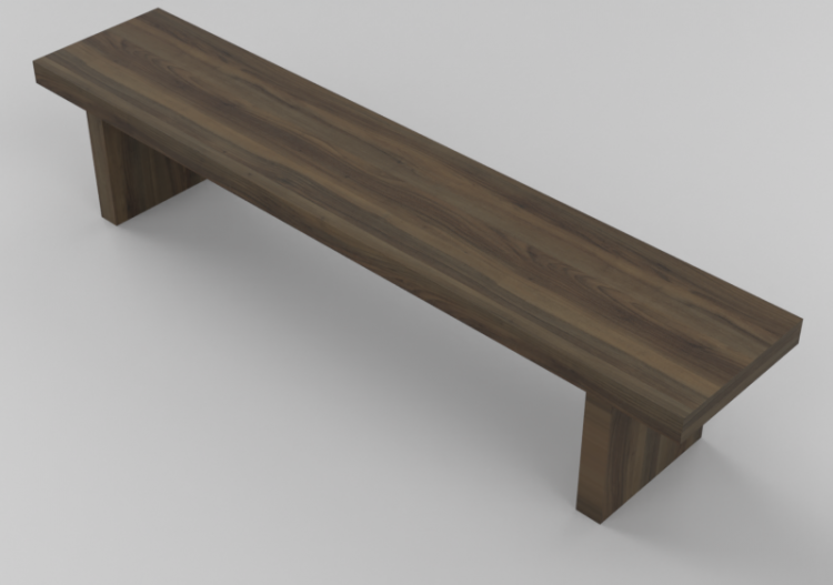 配饰 - Wooden bench - Sierra - 1620 - ACCA software