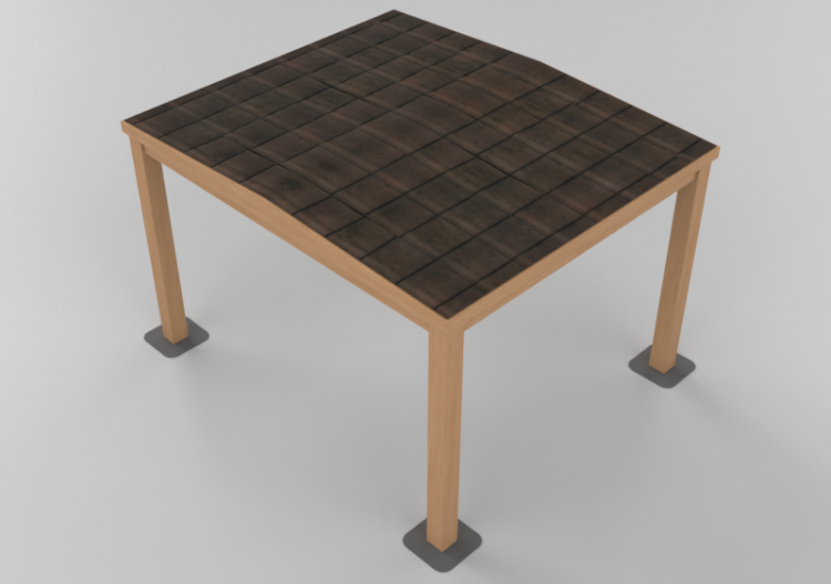 3D Sonnenschirme und Markisen - Holz-Pavillon - Sierra -...