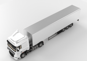 Camions et Autobus 3D - Tracteur routier avec bache