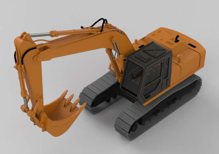 Building Site Machinery 3D - Excavator - ACCA software