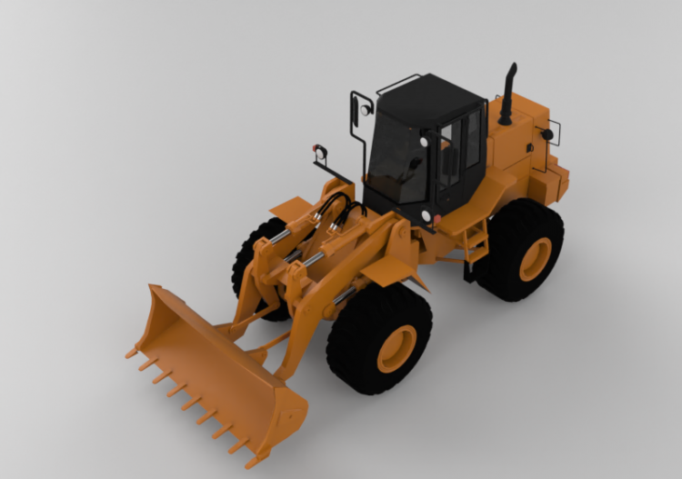 3D Building Site Machinery - Crawler with wheels - ACCA...