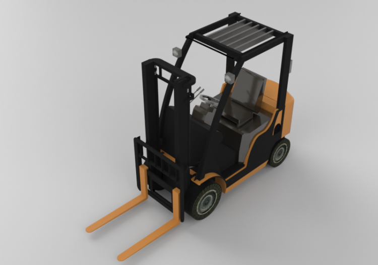 3D Baumaschinen - Gabelstapler - ACCA software