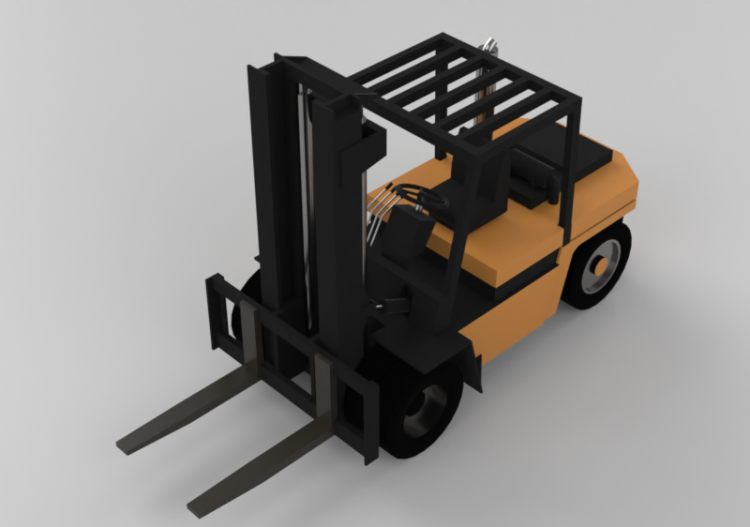 Machines de chantier 3D - Chariot élévateur - ACCA software