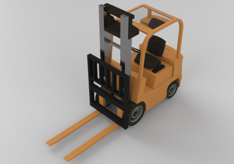 3D Baumaschinen - Gabelstapler - ACCA software