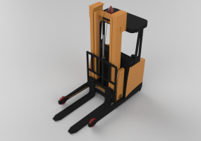 3D Building Site Machinery - Forklift truck