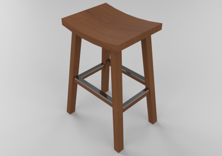 Chaises 3D - Tabouret en bois - Sierra - 26756 - ACCA...