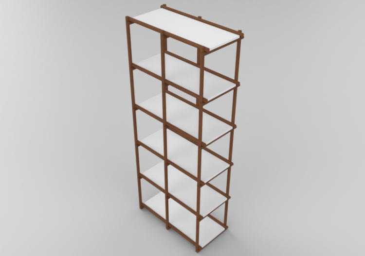 3D Bücherregal und Behälter - Modulares Regalsystem -...