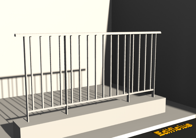 3D Geländer - ringhiera vetro - ACCA software